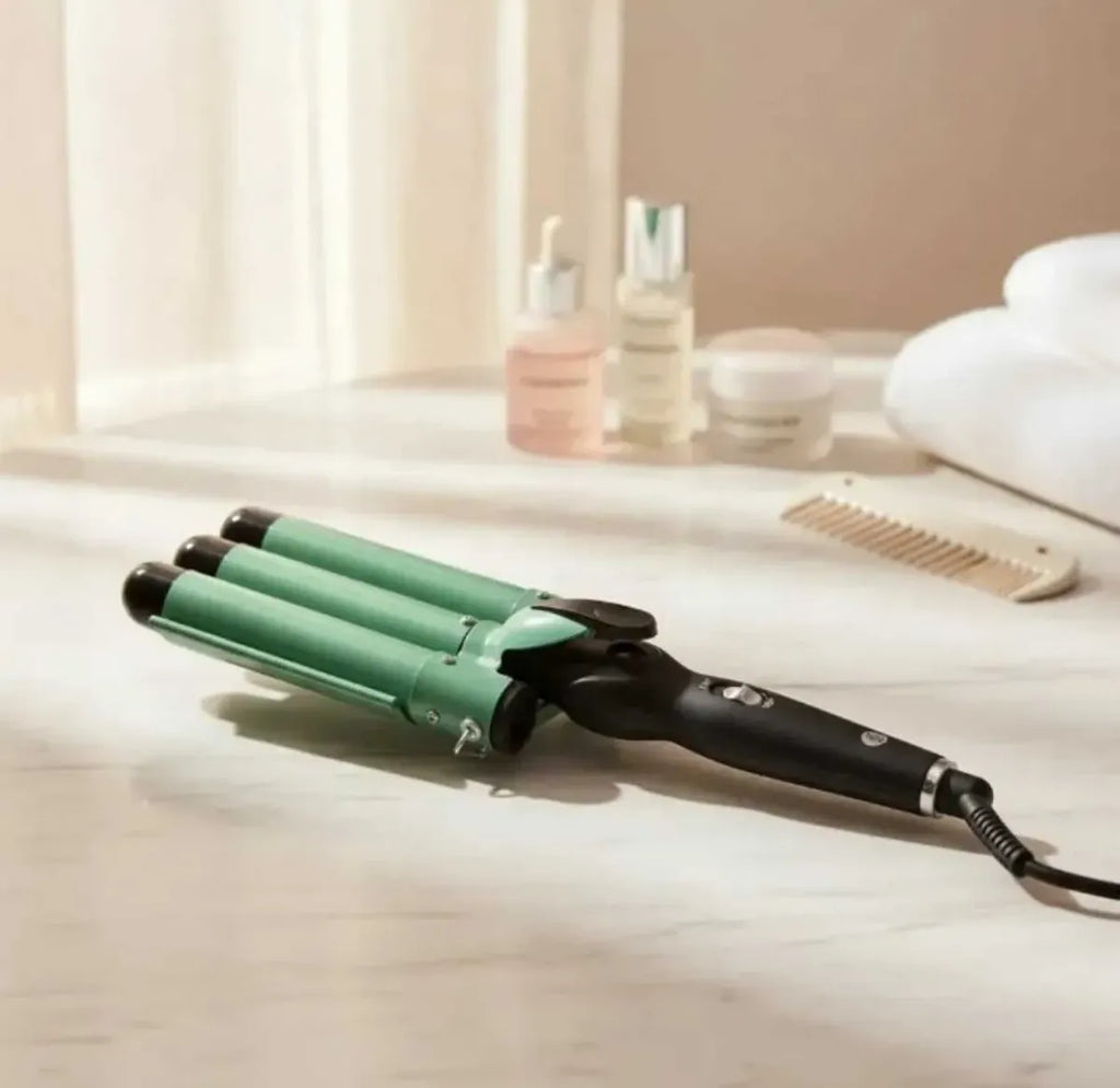 Pinza Rizador Cabello Ondas Sirena Ondulador Waflera 3 Tubos