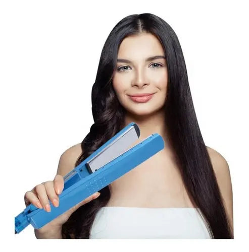 Plancha Nano Titanium 450° Azul Secado Cabello Alisado Profesional