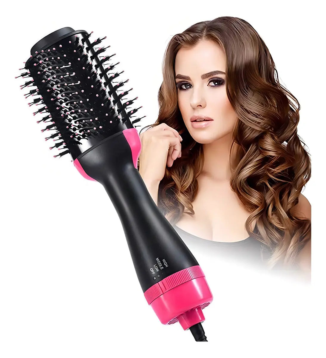 Cepillo Secador Voluminizador Lemman One-step Negro