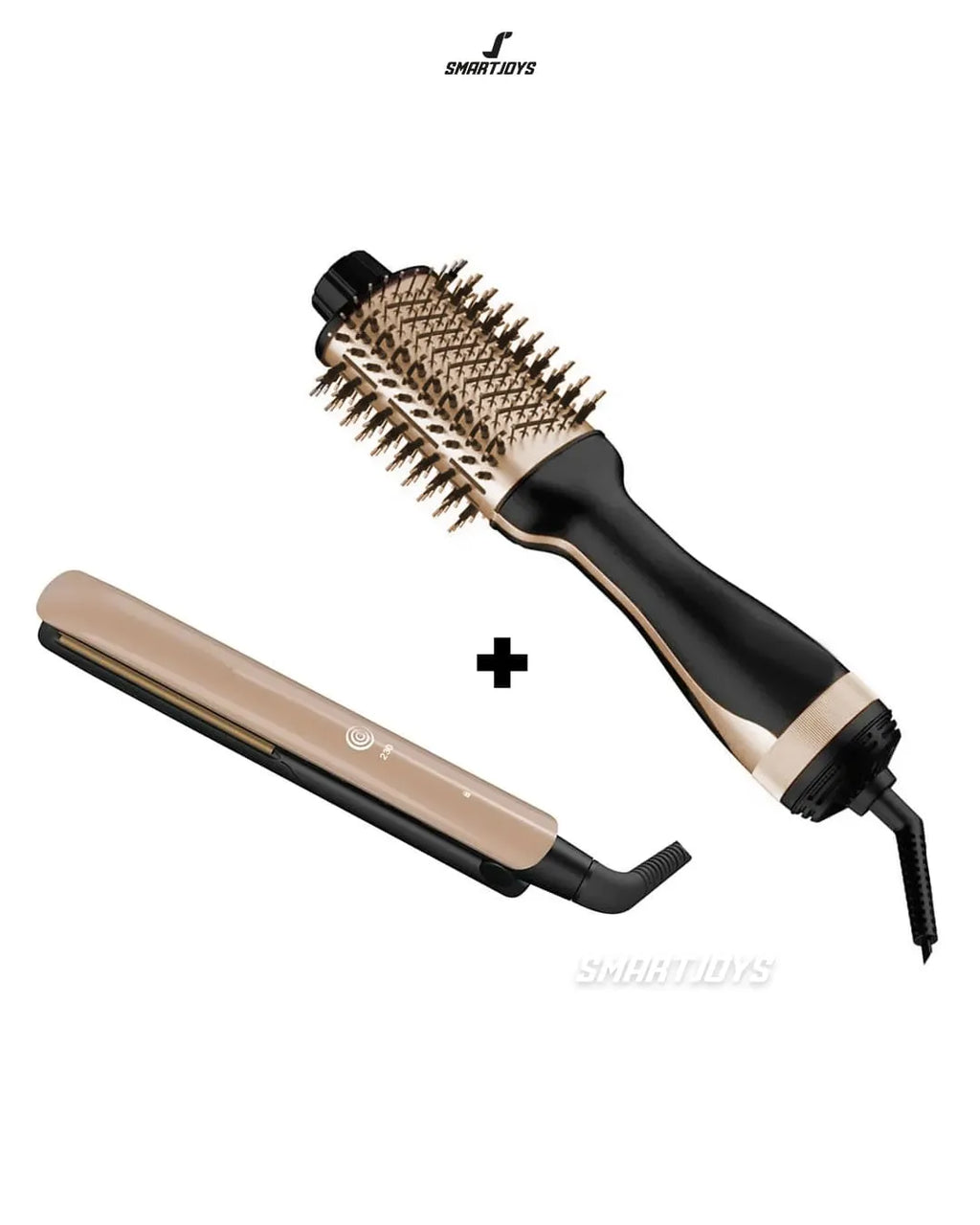 Combo 2 en 1 Plancha + Cepillo Secador Cabello RE-2562
